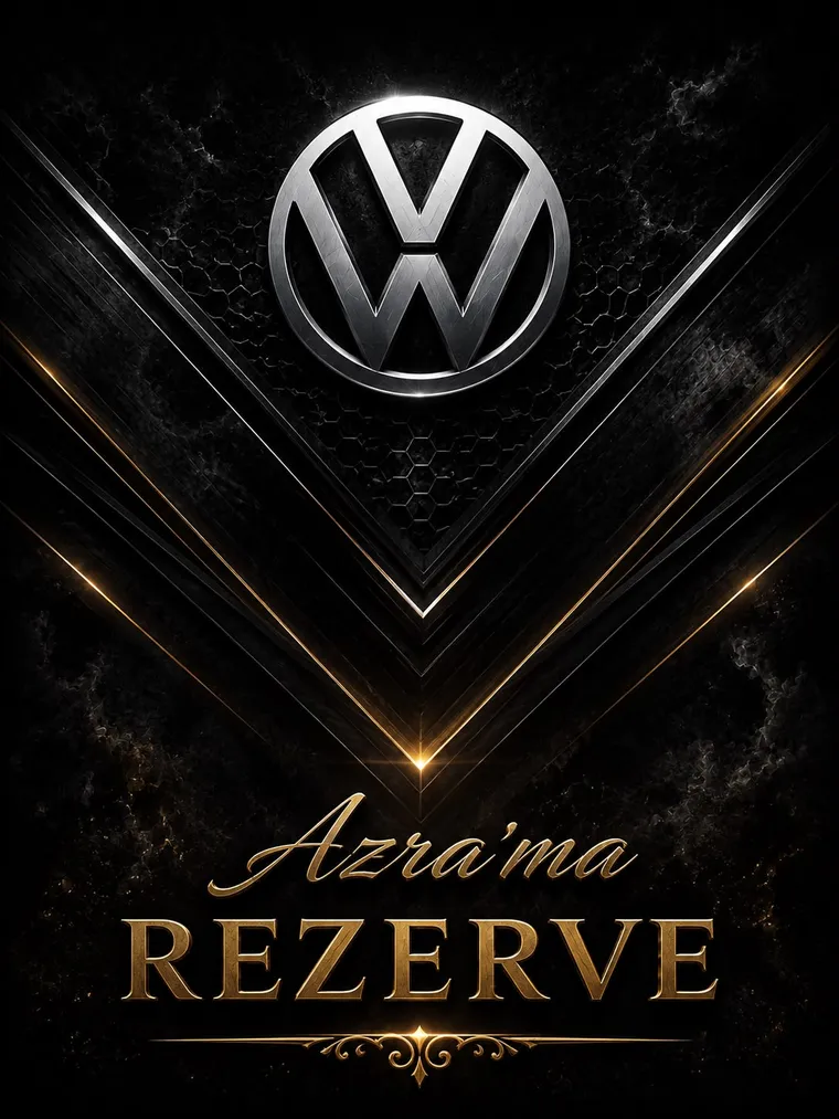 Altın detaylı, kişiye özel ithaflı Volkswagen paspas tasarımı